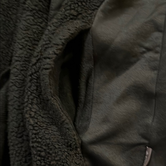 Black Teddy Jacket Plush Fleece Stand-Up Collar - Picture 7 of 9